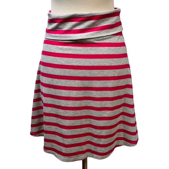 Mossimo Supply Gray & Fuchsia Horizontal Stripe Skirt XS - Picture 5 of 7
